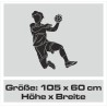 Wandaufkleber Wandtattoo Sport Fußball Kicker Spiel Kinder Kids Snowbord Skateboard Skater Stuntroller Roller BMX Basket Ball