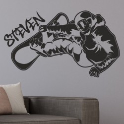 Wandaufkleber Wandtattoo Sport Fußball Kicker Ball Spiel Kinder Kids Snowbord Skateboard Skater Ski Stuntroller Roller