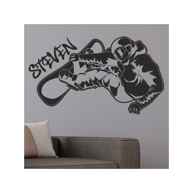 Wandaufkleber Wandtattoo Sport Fußball Kicker Ball Spiel Kinder Kids Snowbord Skateboard Skater Ski Stuntroller Roller