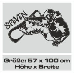 Wandaufkleber Wandtattoo Sport Fußball Kicker Ball Spiel Kinder Kids Snowbord Skateboard Skater Ski Stuntroller Roller