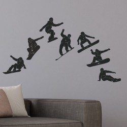 Wandaufkleber Wandtattoo Sport Fußball Kicker Spiel Kinder Kids Snowbord Skateboard Skater Stuntroller Roller BMX Basket Ball
