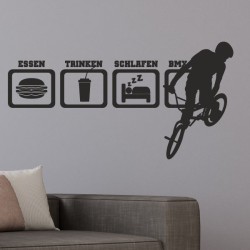 Wandaufkleber Wandtattoo Sport Fußball Kicker Spiel Kinder Kids Snowbord Skateboard Skater Stuntroller Roller BMX Basket Ball