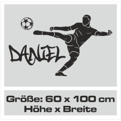 Wandaufkleber Wandtattoo Sport Fußball Kicker Ball Spiel Kinder Kids Snowbord Skateboard Skater Ski Stuntroller Roller