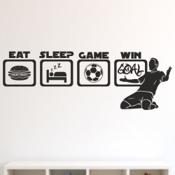 Wandaufkleber Wandtattoo Sport Fußball Kicker Spiel Kinder Kids Snowbord Skateboard Skater Stuntroller Roller BMX Basket Ball