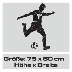 Wandaufkleber Wandtattoo Sport Fußball Kicker Ball Spiel Kinder Kids Snowbord Skateboard Skater Ski Stuntroller Roller