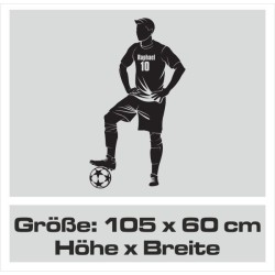 Wandaufkleber Wandtattoo Sport Fußball Kicker Ball Spiel Kinder Kids Snowbord Skateboard Skater Ski Stuntroller Roller