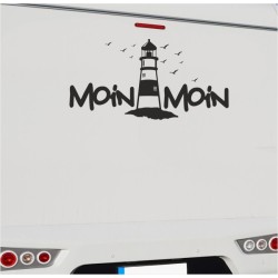 Kopie von Wohnmobil Aufkleber Leuchtturm Küste Möwe Moin Moin Meer Wohnwagen Camping  WOMO 10