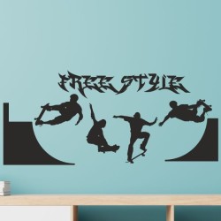 Wandaufkleber Wandtattoo Sport Fußball Kicker Spiel Kinder Kids Snowbord Skateboard Skater Stuntroller Roller BMX Basket Ball