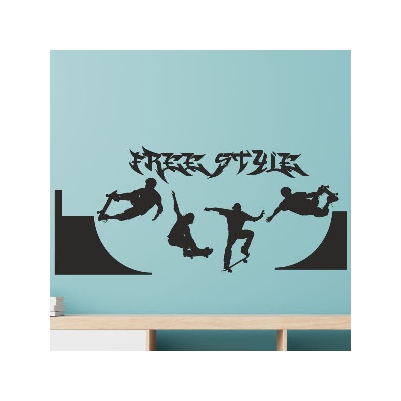 Wandaufkleber Wandtattoo Sport Fußball Kicker Spiel Kinder Kids Snowbord Skateboard Skater Stuntroller Roller BMX Basket Ball