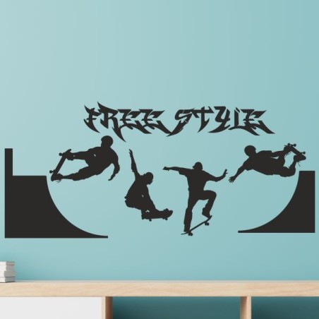 Wandaufkleber Wandtattoo Sport Fußball Kicker Spiel Kinder Kids Snowbord Skateboard Skater Stuntroller Roller BMX Basket Ball