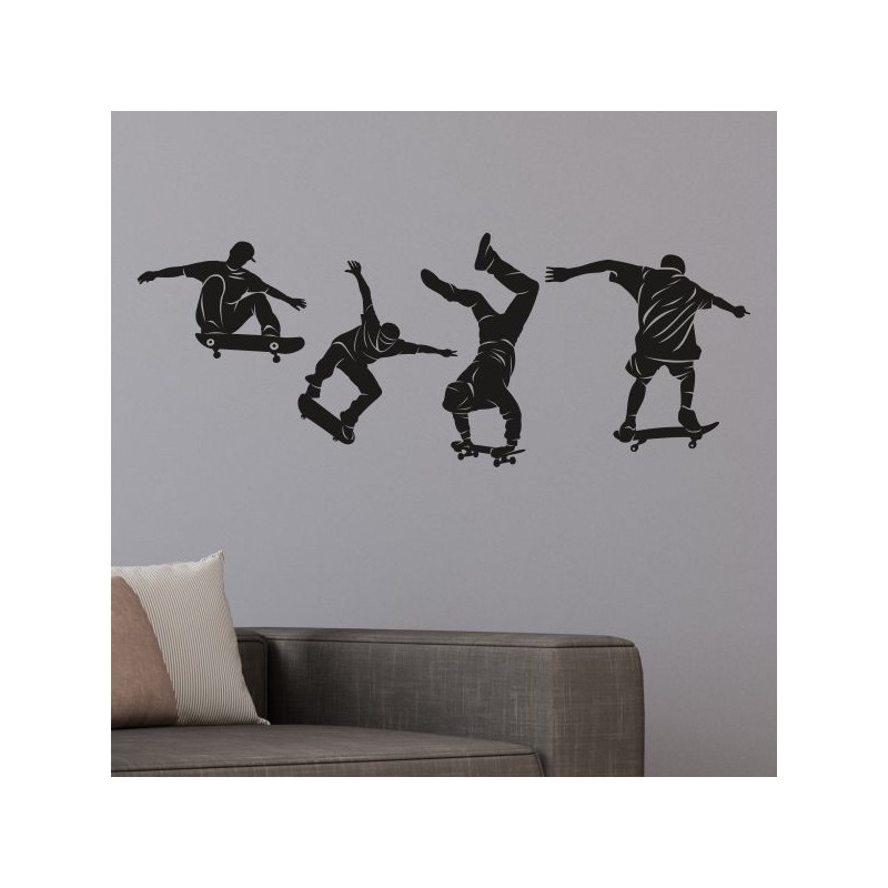 Wandaufkleber Wandtattoo Sport Fußball Kicker Spiel Kinder Kids Snowbord Skateboard Skater Stuntroller Roller BMX Basket Ball