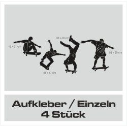 Wandaufkleber Wandtattoo Sport Fußball Kicker Spiel Kinder Kids Snowbord Skateboard Skater Stuntroller Roller BMX Basket Ball