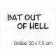 DUB FUN OEM JDM Aufkleber Mini FUN "bat out of hell" Auto Aufkleber Sticker