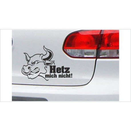 DUB FUN OEM JDM Aufkleber Mini FUN "HETZ mich nicht" Bulle Stier Auto Aufkleber Sticker