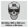 Wandaufkleber Wandtattoo Totenkopf Skull Schädel Bones Farbklecks Farbe Krone König DJ Sound Punisher Rabe Krähe Tod Death Fun