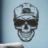 Wandaufkleber Wandtattoo Totenkopf Skull Schädel Bones Farbklecks Farbe Krone König DJ Sound Punisher Rabe Krähe Tod Death Fun
