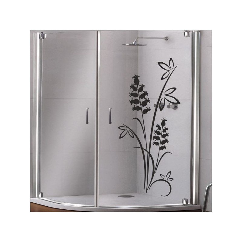 Aufkleber Glas Dekor Fenster Dusche Duschkabine Glas Tür Glastür Schaufenster Beschriftung Spa Wellness Meer Delphin Rose Wasser