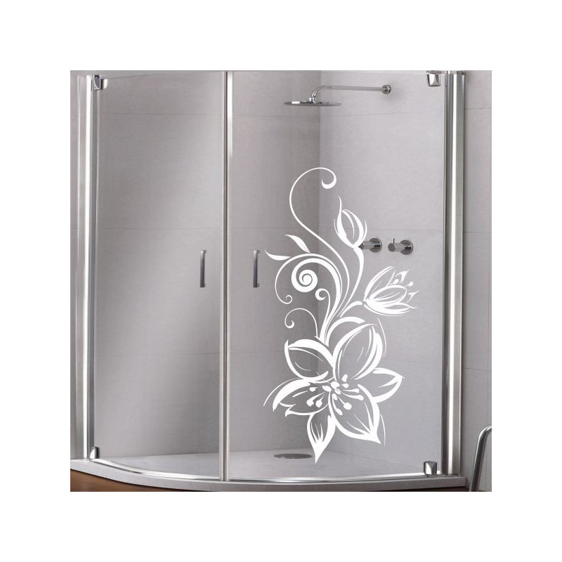 Aufkleber Glas Dekor Fenster Dusche Duschkabine Glas Tür Glastür Schaufenster Beschriftung Spa Wellness Meer Delphin Rose Wasser