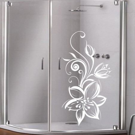 Aufkleber Glas Dekor Fenster Dusche Duschkabine Glas Tür Glastür Schaufenster Beschriftung Spa Wellness Meer Delphin Rose Wasser