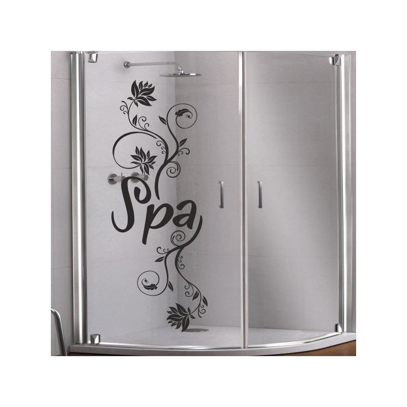 Aufkleber Glas Dekor Fenster Dusche Duschkabine Glas Tür Glastür Schaufenster Beschriftung Spa Wellness Meer Delphin Rose Wasser