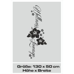 Aufkleber Glas Dekor Fenster Dusche Duschkabine Glas Tür Glastür Schaufenster Beschriftung Spa Wellness Meer Delphin Rose Wasser