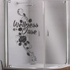 Aufkleber Glas Dekor Fenster Dusche Duschkabine Glas Tür Glastür Schaufenster Beschriftung Spa Wellness Meer Delphin Rose Wasser