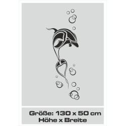 Aufkleber Glas Dekor Fenster Dusche Duschkabine Glas Tür Glastür Schaufenster Beschriftung Spa Wellness Meer Delphin Rose Wasser