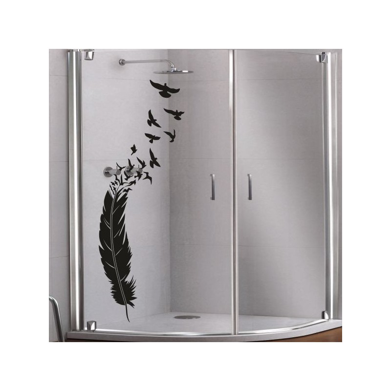 Aufkleber Glas Dekor Fenster Dusche Duschkabine Glas Tür Glastür Schaufenster Beschriftung Spa Wellness Meer Delphin Rose Wasser