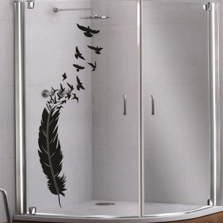 Aufkleber Glas Dekor Fenster Dusche Duschkabine Glas Tür Glastür Schaufenster Beschriftung Spa Wellness Meer Delphin Rose Wasser