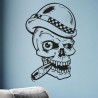 Wandaufkleber Wandtattoo Totenkopf Skull Schädel Bones Farbklecks Farbe Krone König DJ Sound Punisher Rabe Krähe Tod Death Fun