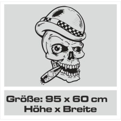 Wandaufkleber Wandtattoo Totenkopf Skull Schädel Bones Farbklecks Farbe Krone König DJ Sound Punisher Rabe Krähe Tod Death Fun