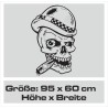 Wandaufkleber Wandtattoo Totenkopf Skull Schädel Bones Farbklecks Farbe Krone König DJ Sound Punisher Rabe Krähe Tod Death Fun