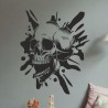 Wandaufkleber Wandtattoo Totenkopf Skull Schädel Bones Farbklecks Farbe Krone König DJ Sound Punisher Rabe Krähe Tod Death Fun