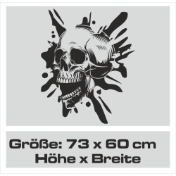 Wandaufkleber Wandtattoo Totenkopf Skull Schädel Bones Farbklecks Farbe Krone König DJ Sound Punisher Rabe Krähe Tod Death Fun