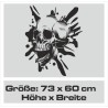 Wandaufkleber Wandtattoo Totenkopf Skull Schädel Bones Farbklecks Farbe Krone König DJ Sound Punisher Rabe Krähe Tod Death Fun