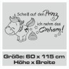 Wandaufkleber Wandtattoo Aufkleber Wand Pony Feuerwehr Dino T-Rex Autos Cars Bagger Fee Elfen Blumen Pirat Faultier Teddy Traum