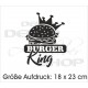 Schürzen KOCH & GRILL Burger King Grillen Männer Schürze Grillschürze Kochschürze Geschenk Fun