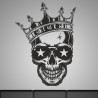 Wandaufkleber Wandtattoo Totenkopf Skull Schädel Bones Farbklecks Farbe Krone König DJ Sound Punisher Rabe Krähe Tod Death Fun