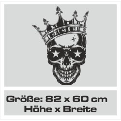 Wandaufkleber Wandtattoo Totenkopf Skull Schädel Bones Farbklecks Farbe Krone König DJ Sound Punisher Rabe Krähe Tod Death Fun