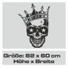 Wandaufkleber Wandtattoo Totenkopf Skull Schädel Bones Farbklecks Farbe Krone König DJ Sound Punisher Rabe Krähe Tod Death Fun