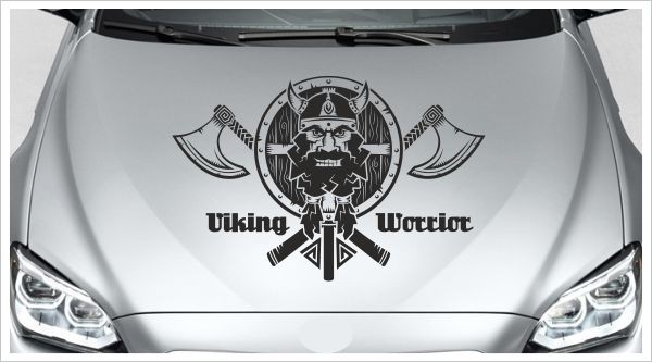 Wikinger Nordig Viking Thor Hammer Odin Walhalla Schild Axt Aufkleber Auto  Car Style Motorhaube - Der Dekor Aufkleber Shop
