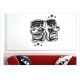 Poker Face Maske Spiel Karten Smile - Cry Wandaufkleber Wandtattoo Aufkleber Wand