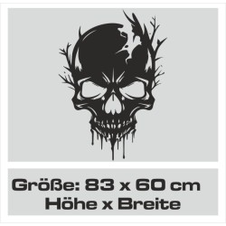 Wandaufkleber Wandtattoo Totenkopf Skull Schädel Bones Farbklecks Farbe Krone König DJ Sound Punisher Rabe Krähe Tod Death Fun
