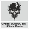 Wandaufkleber Wandtattoo Totenkopf Skull Schädel Bones Farbklecks Farbe Krone König DJ Sound Punisher Rabe Krähe Tod Death Fun
