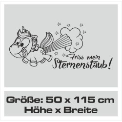 Wandaufkleber Wandtattoo Aufkleber Wand Pony Feuerwehr Dino T-Rex Autos Cars Bagger Fee Elfen Blumen Pirat Faultier Teddy Traum