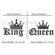 2x Turnbeutel King & Queen Mr. & Mrs. Krone  Paar Liebe Freundschaft Gym Sport Tasche Zugbeutel Rucksack