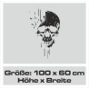 Wandaufkleber Wandtattoo Totenkopf Skull Schädel Bones Farbklecks Farbe Krone König DJ Sound Punisher Rabe Krähe Tod Death Fun