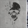Wandaufkleber Wandtattoo Totenkopf Skull Schädel Bones Farbklecks Farbe Krone König DJ Sound Punisher Rabe Krähe Tod Death Fun