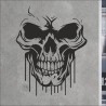 Wandaufkleber Wandtattoo Totenkopf Skull Schädel Bones Farbklecks Farbe Krone König DJ Sound Punisher Rabe Krähe Tod Death Fun