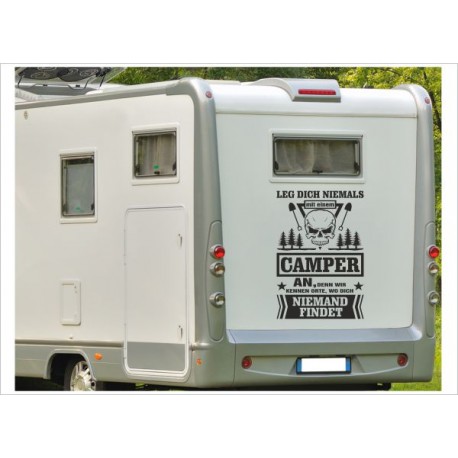 Wohnmobil Aufkleber Unterwegs und doch Zuhause Spruch WM013 Camper Wohnwagen  Autoaufkleber Bulli (120 x 54 cm, SCHWARZ) : : Handmade Produkte
